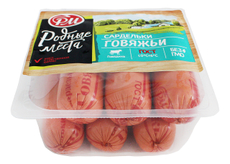 Сардельки Родные места Говяжьи вареные ГОСТ, 620г