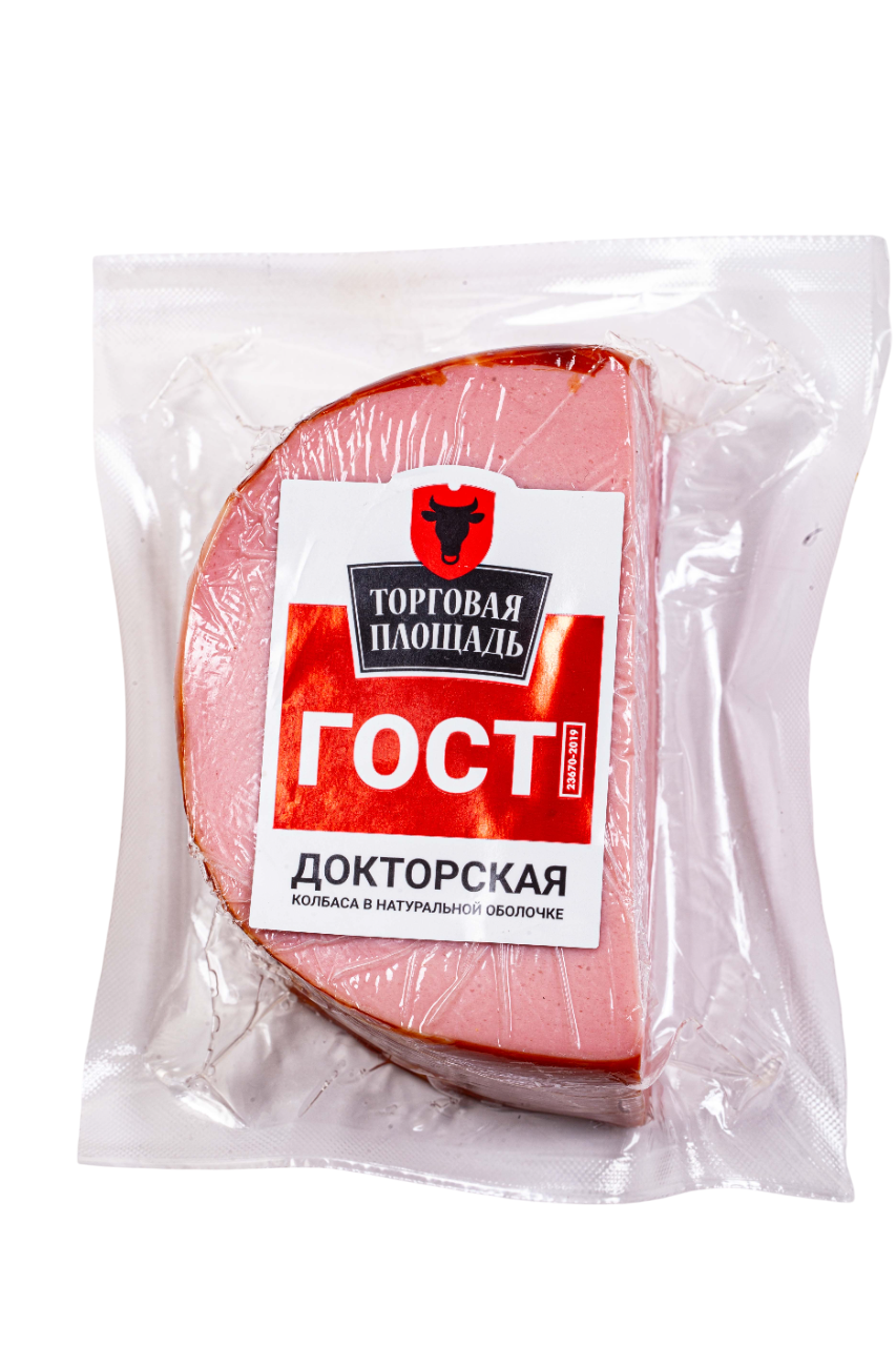 Колбаса Торговая площадь Докторская вареная синюга, ~600г