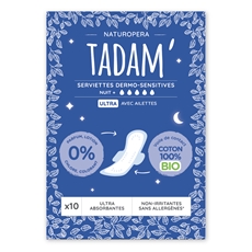 Прокладки Tadam Dermo-Sensitives Nuit+Ultra, 10шт
