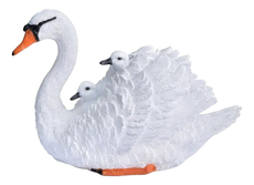 Фигурка садовая Decobraz Лебедь с детьми, 25 x 40 x 18см