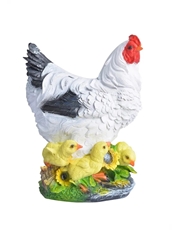 Фигурка садовая Decobraz Курица с цыплятками, 27 x 20 x 15см