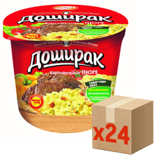Пюре картофельное Доширак со вкусом мяса, 40г x 24 шт