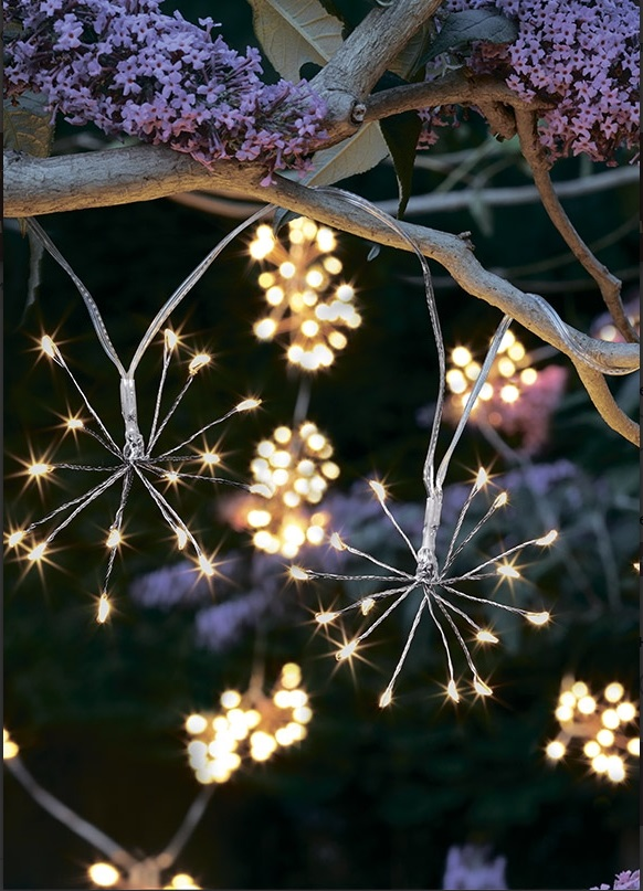 Гирлянда садовая Звезды теплый белый 150Led, 4.7м