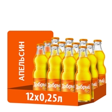 Напиток Добрый апельсин газированный, 250мл x 12 шт
