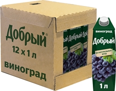 Нектар Добрый Виноград, 1л x 12 шт