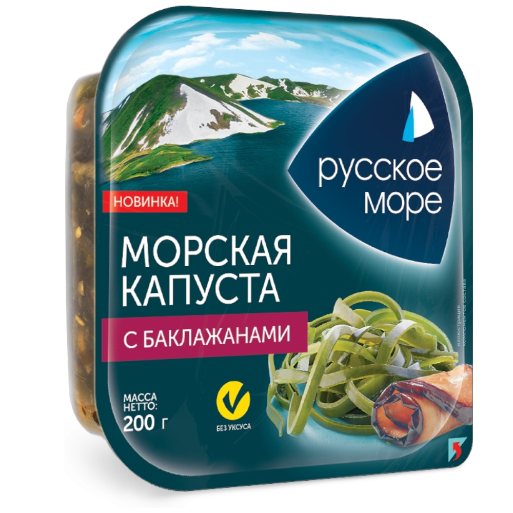 Капуста морская Русское море по-корейски с баклажанами, 200г купить с  доставкой на дом, цены в интернет-магазине