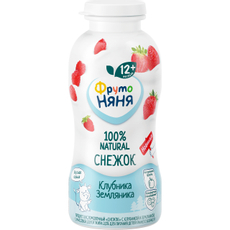 Снежок детский ФрутоНяня Клубника и земляника 2% с 12 месяцев, 200мл