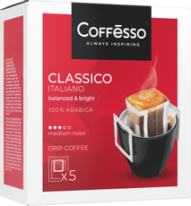 Кофе Coffesso Classico молотый 5 дрип-пакетов с молотым кофе, 45г