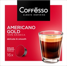 Кофе в капсулах Coffesso Americano Gold для кофемашин Dolce Gusto 16шт, 128г