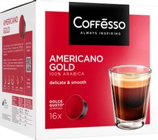 Кофе в капсулах Coffesso Americano Gold для кофемашин Dolce Gusto 16шт, 128г
