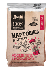 Чипсы Bruto рифленые Морская соль и розовый перец, 120г