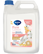 Крем-мыло Aura Pure Cotton Овсяное молоко 2в1, 5л