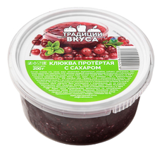 Клюква Традиции вкуса протертая-дробленая с сахаром, 200г