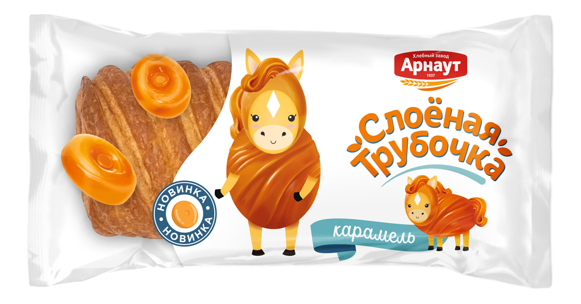 Трубочка слоеная Арнаут с карамелью, 75г