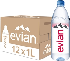 Вода минеральная Evian негазированная, 1л x 12 шт