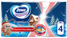 Бумажные полотенца Zewa Premium Декор, 4 рулона