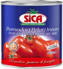 Томаты Sica очищенные целые в томатном соке, 2.5кг
