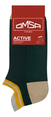 Носки мужские Omsa укороченные сетка Active 114 темно-зеленые размер 45-57