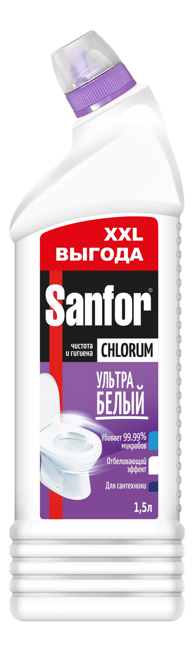 Изображение товара Средство чистящее Sanfor Chlorum, 1.5л