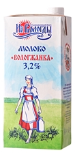 Молоко Вологжанка ультрапастеризованное 3.2%, 1л