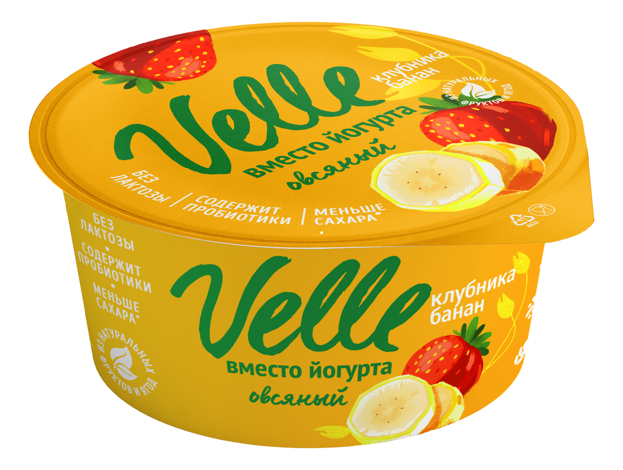 Изображение товара Продукт овсяный Velle клубника-банан, 130г