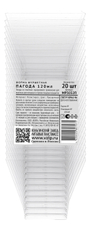 Форма для фуршета одноразовая Vzlp Пагода из полистирола прозрачная 120мл, 20шт