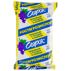 Сырок творожный Ростагроэкспорт с изюмом 16.5%, 90г