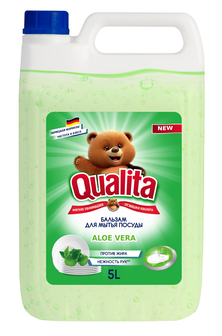 Изображение товара Гель для мытья посуды Qualita Green Tea-Aloe, 5л