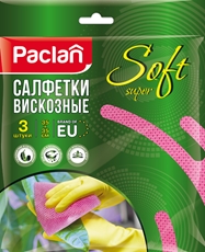 Салфетки вискозные Paclan Super Soft 3шт, 35 x 35см