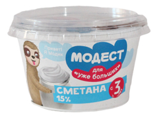 Сметана Модест для детей 15%, 180г