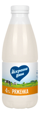 Ряженка Искренне Ваш отборная ГОСТ 4%, 930г