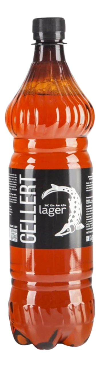 Пиво Gellert Lager светлое непастеризованное фильтрованное, 1л