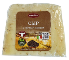 Сыр Paniere Качотта с черным перцем полутвердый 24%, 200г