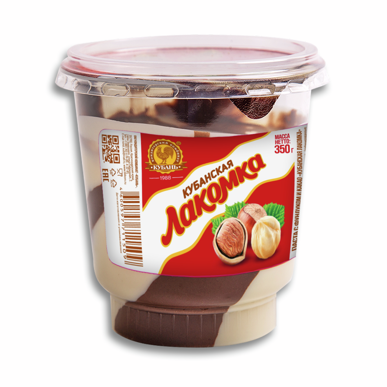 Паста Кондитерский Комбинат Кубань с фундуком и какао, 350г