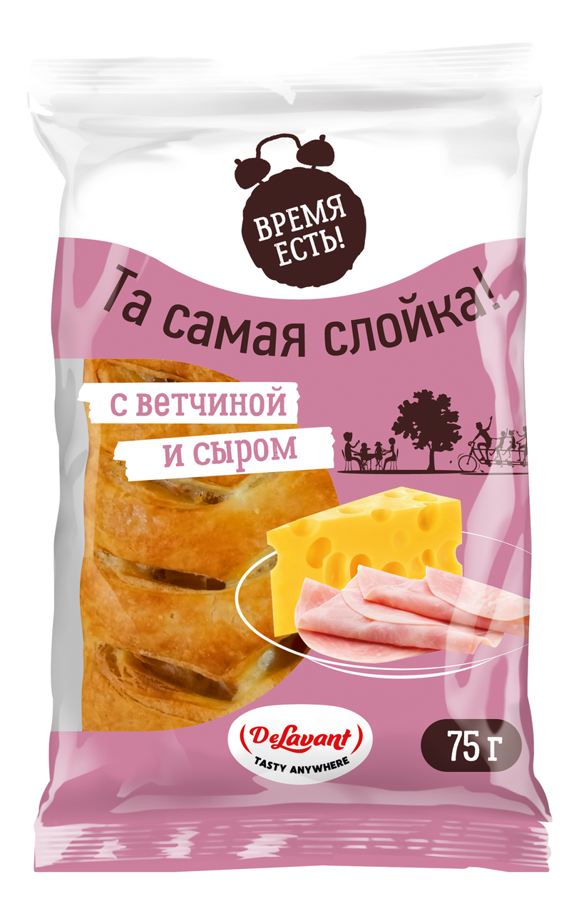 Слойка Delavant с ветчиной и сыром, 75г