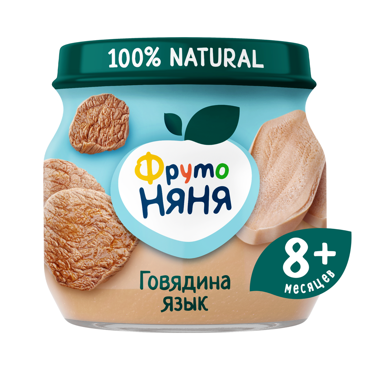 Изображение товара Пюре мясное детское ФрутоНяня Говядина и язык с 8 месяцев, 80г