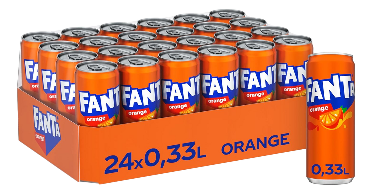 Напиток Fanta Orange газированный, 330мл x 24 шт купить с доставкой на дом,  цены в интернет-магазине