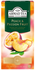 Чай черный Ahmad Tea Персик-маракуйя (1.5г x 25шт), 37.5г