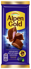Шоколад молочный Alpen Gold черника-йогурт, 80г