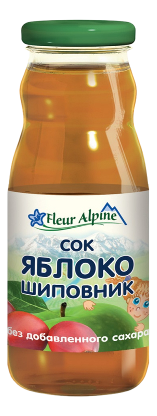 Изображение товара Сок детский Fleur Alpine Яблоко и шиповник с 5 месяцев, 200мл