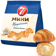 Мини круассаны 7 Days c кремом со вкусом ваниль, 265г