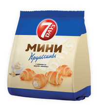 Мини круассаны 7 Days c кремом со вкусом ваниль, 265г
