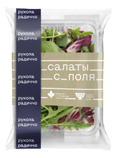 Салатная смесь Салаты с поля Рукола и радиччо, 75г