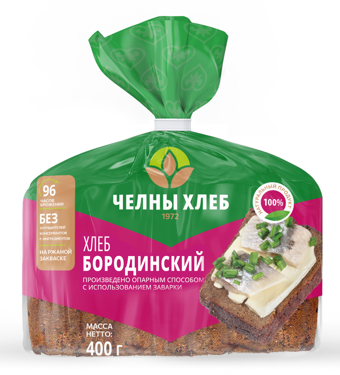 Хлеб Челны-хлеб Бородинский нарезка, 400г