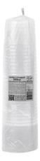 Банка Vzlp с крышкой пластиковая прозрачная 500мл, 25шт
