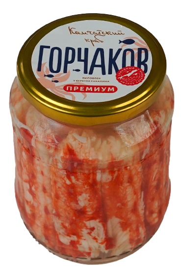 Мясо краба Горчаков натуральное премиум, 700г