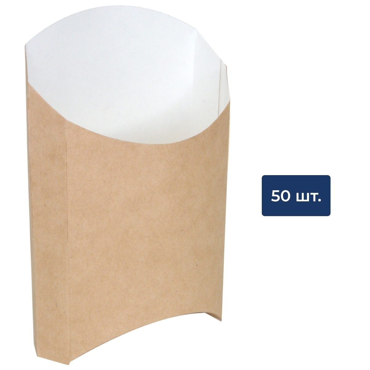 Коробка для картофеля фри Vip картонная 10 x 4.5 x 11см, 50шт