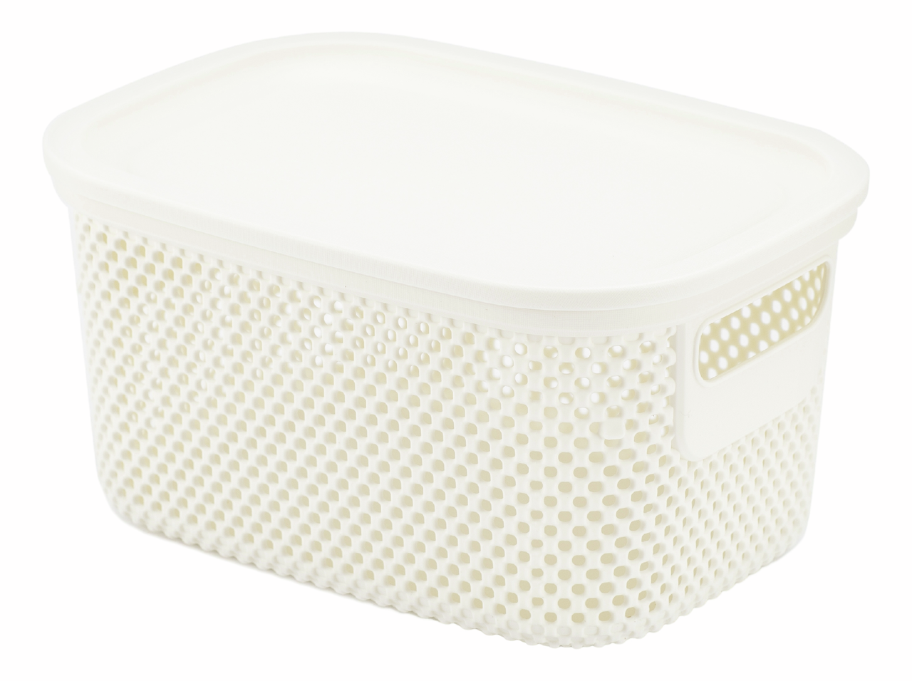 Корзина для хранения Hobby Life Nickel с крышкой белая 17.2 x 23.6 x 12.2см, 3.5л