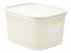 Корзина для хранения Hobby Life Nickel с крышкой белая 21.7 x 26.7 x 15.2см, 6л