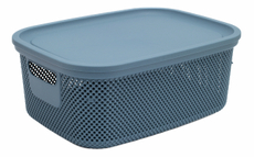 Корзина для хранения Hobby Life Nickel с крышкой синяя 28.5 x 38 x 15.2см, 12л